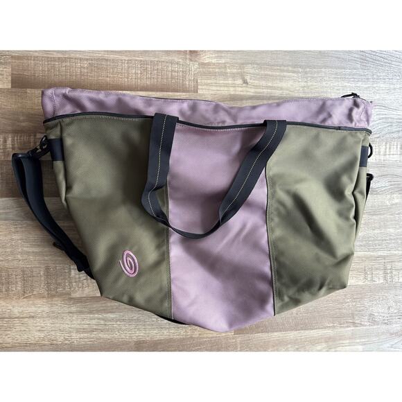 Timbuk2 Large Cargo Tote in Dark Brown and Rose Pink with Adjustable Strap - Picture 1 of 4